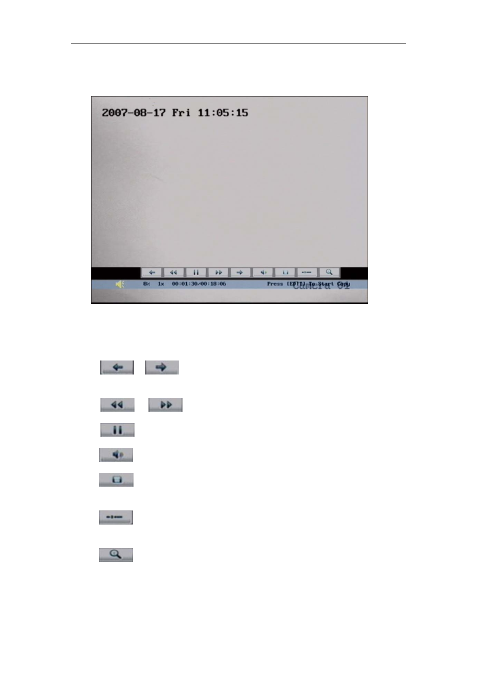 Playback with mouse attached, Control bar functions | Q-See QSC26404 User Manual | Page 28 / 89