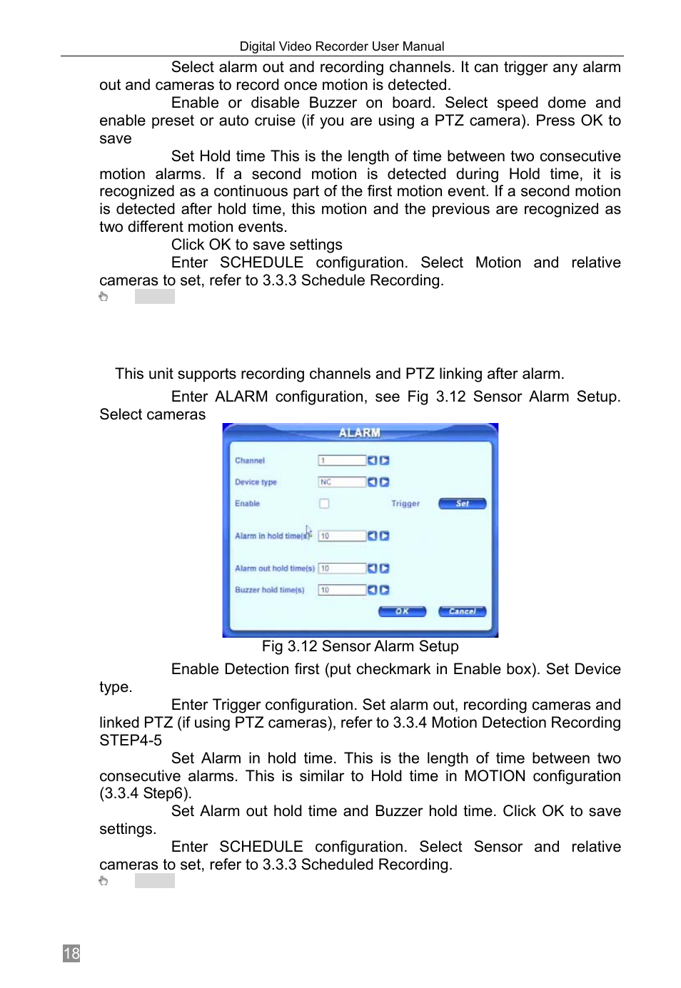 Click ok to save settings, Alarm recording, 5 alarm recording | Q-See QSTD2408 User Manual | Page 22 / 76