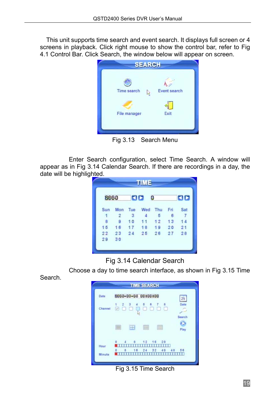 Playback, 4 playback | Q-See QSTD2408 User Manual | Page 23 / 76