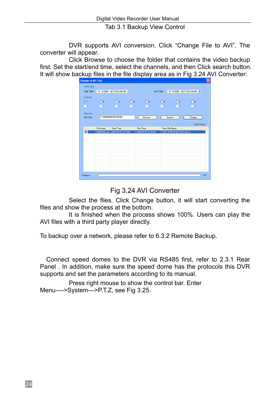 Ptz control, 6 ptz control | Q-See QSTD2408 User Manual | Page 28 / 76