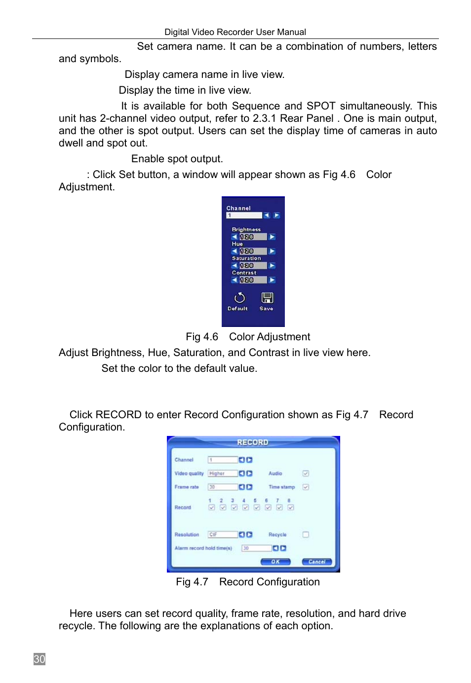 Record configuration, 3 record configuration | Q-See QSTD2408 User Manual | Page 34 / 76