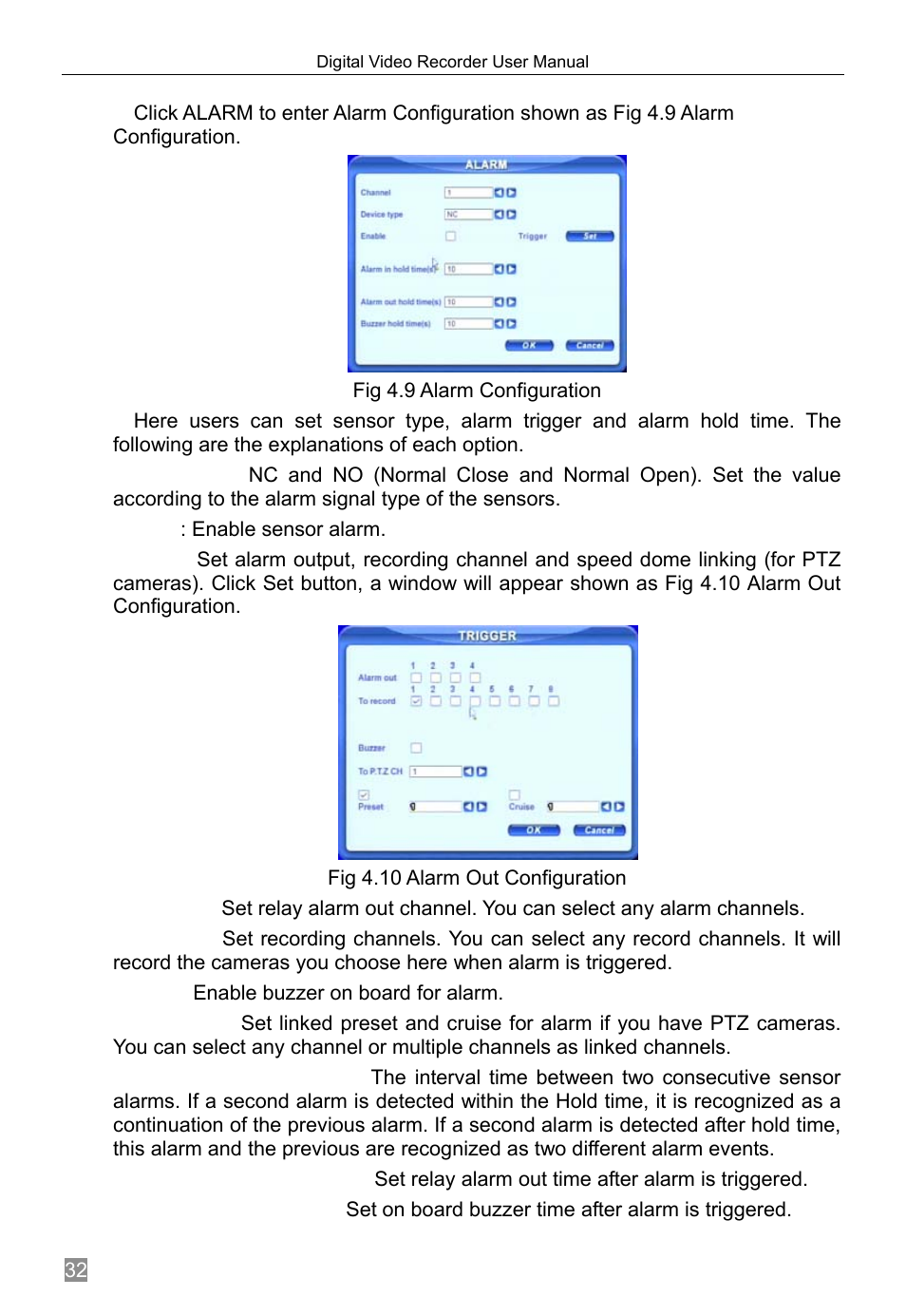 Alarm configuration, 5 alarm configuration | Q-See QSTD2408 User Manual | Page 36 / 76