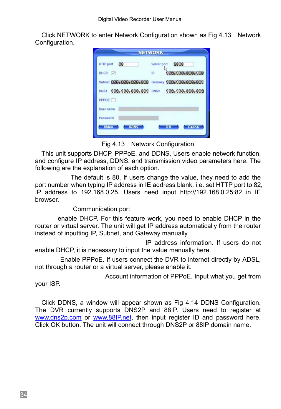 Network configuration, 7 network configuration | Q-See QSTD2408 User Manual | Page 38 / 76