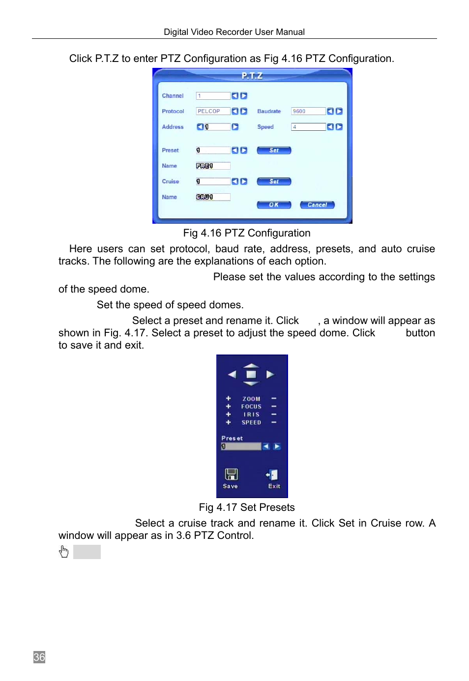 P.t.z configuration, 8 p.t.z configuration | Q-See QSTD2408 User Manual | Page 40 / 76