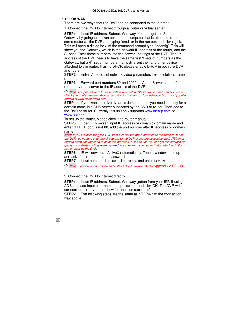 Q-See QSD2316L User Manual | Page 54 / 80