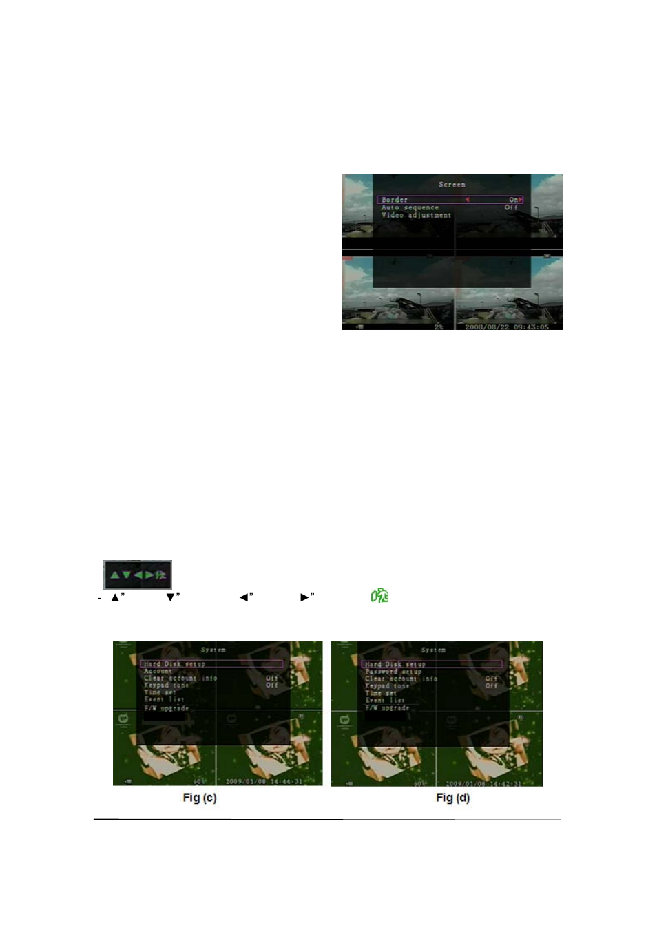 4 screen, 5 system | Q-See QSD371614C4-250 User Manual | Page 17 / 35