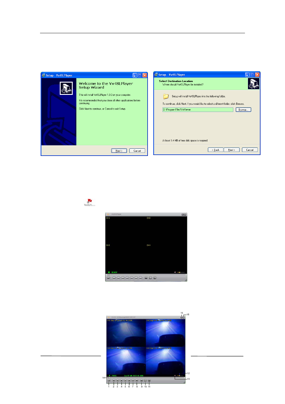 2 program interface, 3 button functions | Q-See QSD371614C4-250 User Manual | Page 26 / 35