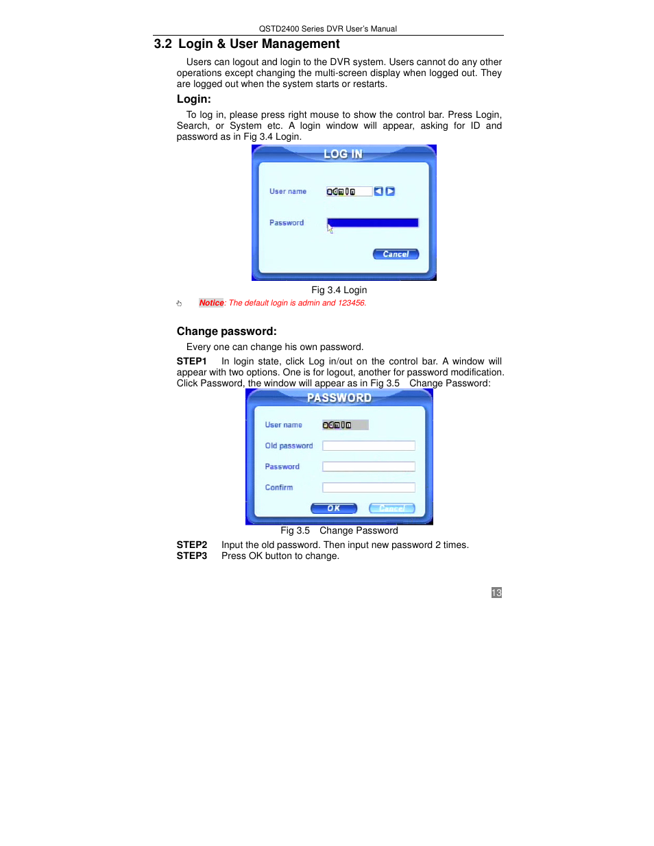2 login & user management | Q-See QSTD2408 User Manual | Page 17 / 75