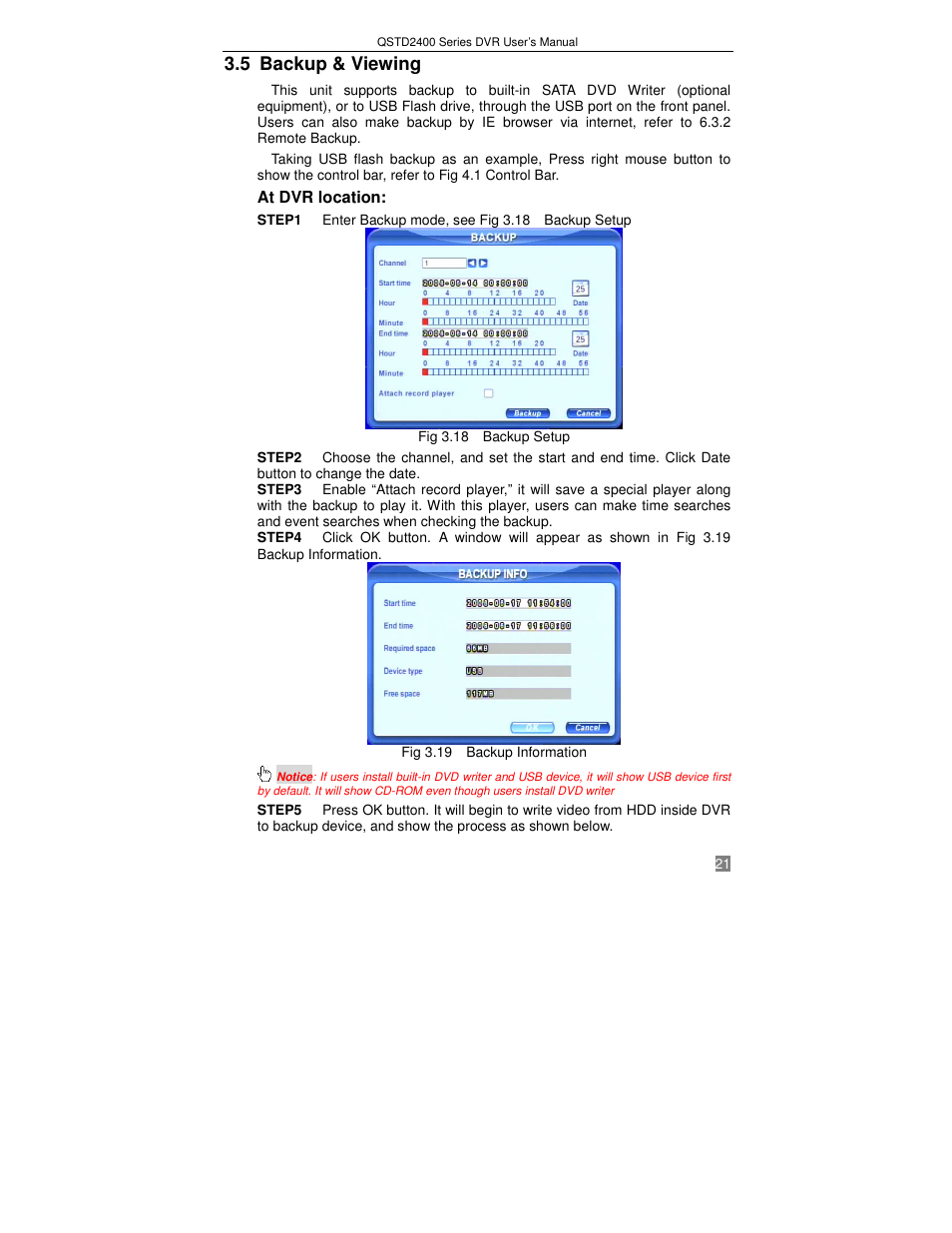 5 backup & viewing | Q-See QSTD2408 User Manual | Page 25 / 75