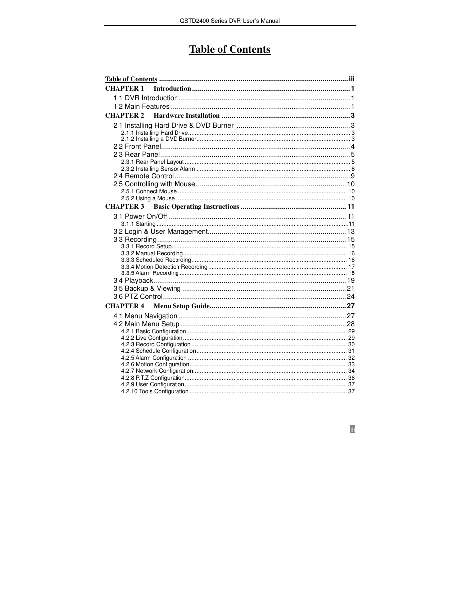 Q-See QSTD2408 User Manual | Page 3 / 75