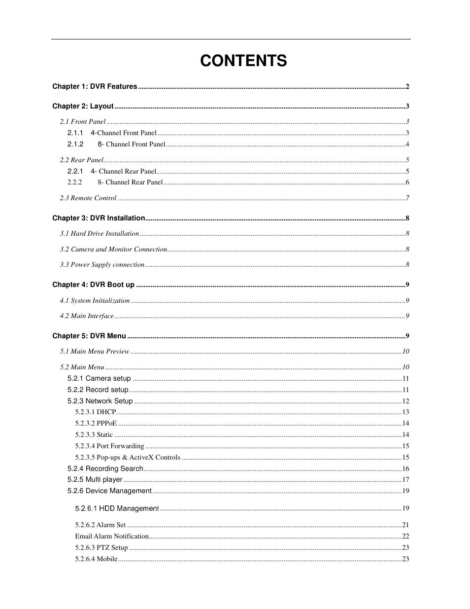 Q-See QSDR008RTC User Manual | Page 2 / 47
