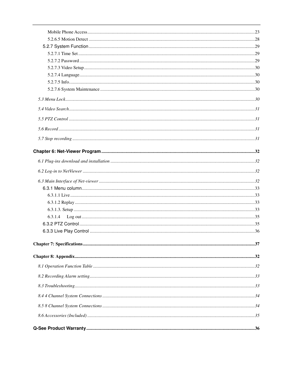 Q-See QSDR008RTC User Manual | Page 3 / 47