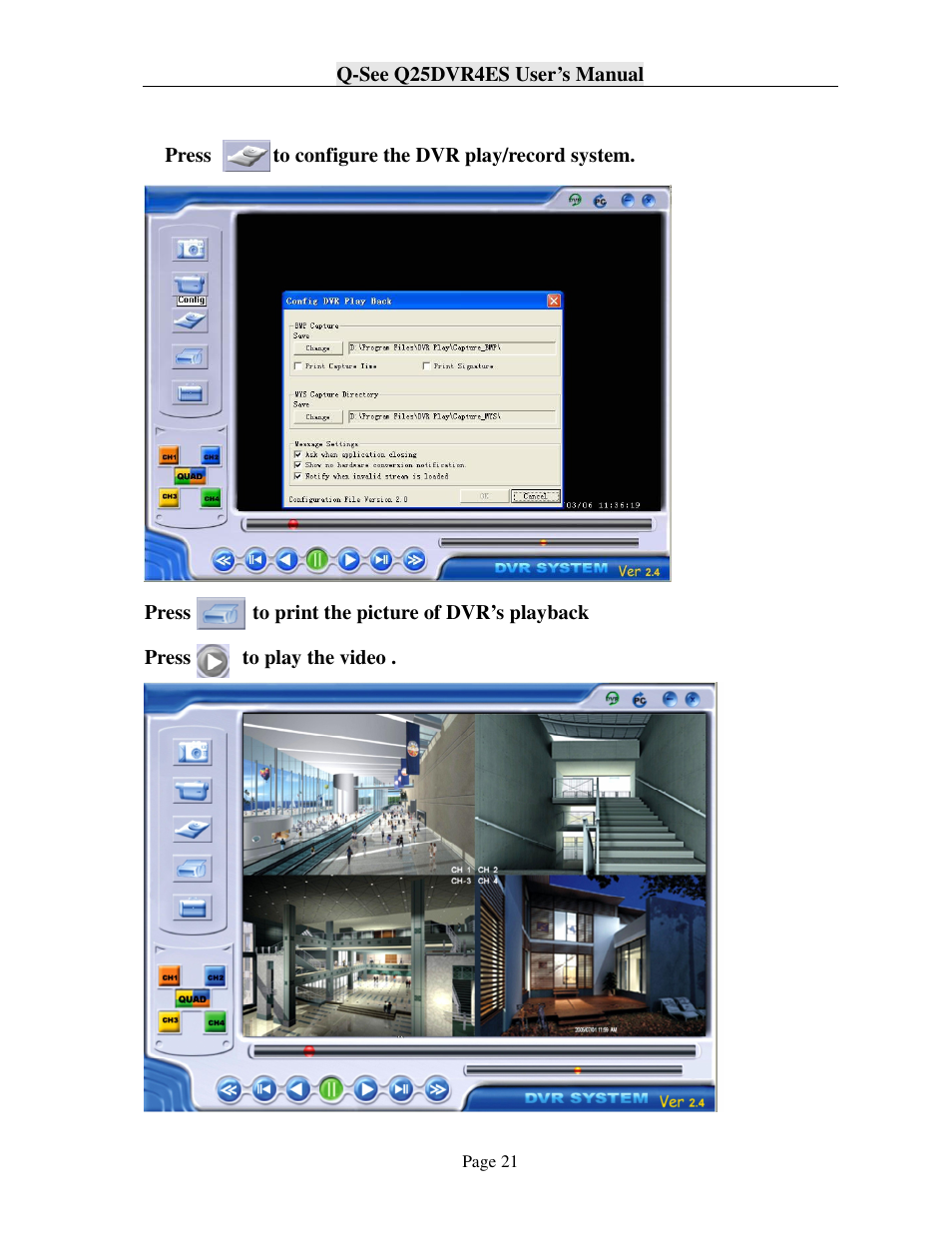 Q-See Q25DVR4ES User Manual | Page 21 / 25