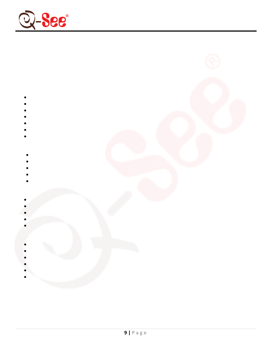 Technical data, Section 9, Qsdl503ad user manual | Q-See QSDL503AD User Manual | Page 11 / 15