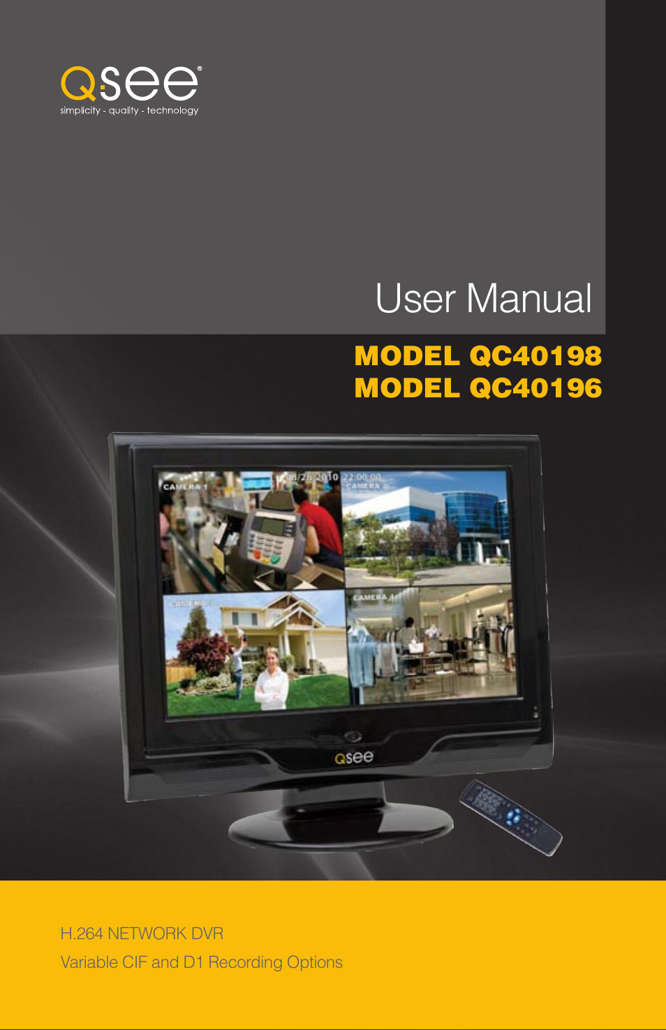 Q-See MODEL QC40196 User Manual | 36 pages