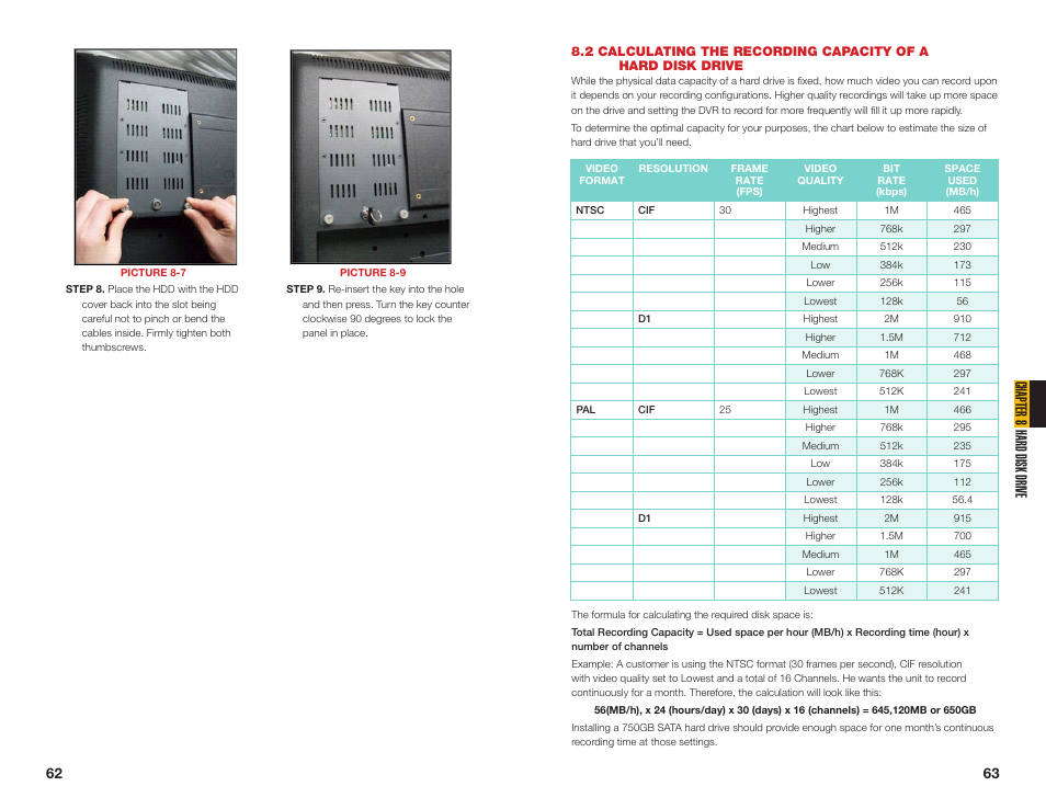 Chapter 8 hard disk drive | Q-See MODEL QC40196 User Manual | Page 32 / 36