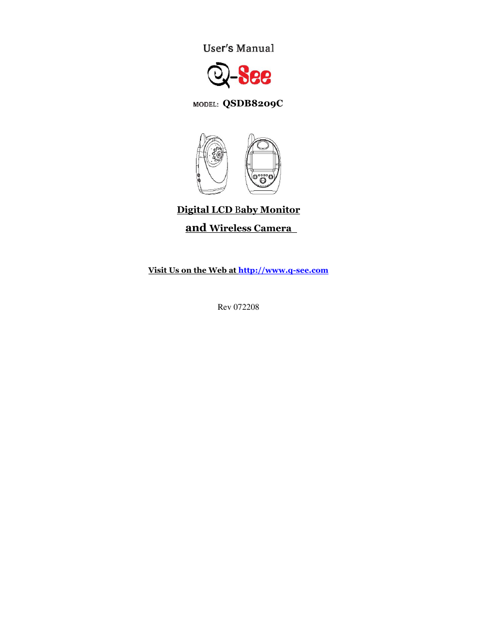 Q-See QSDB8209C User Manual | 13 pages