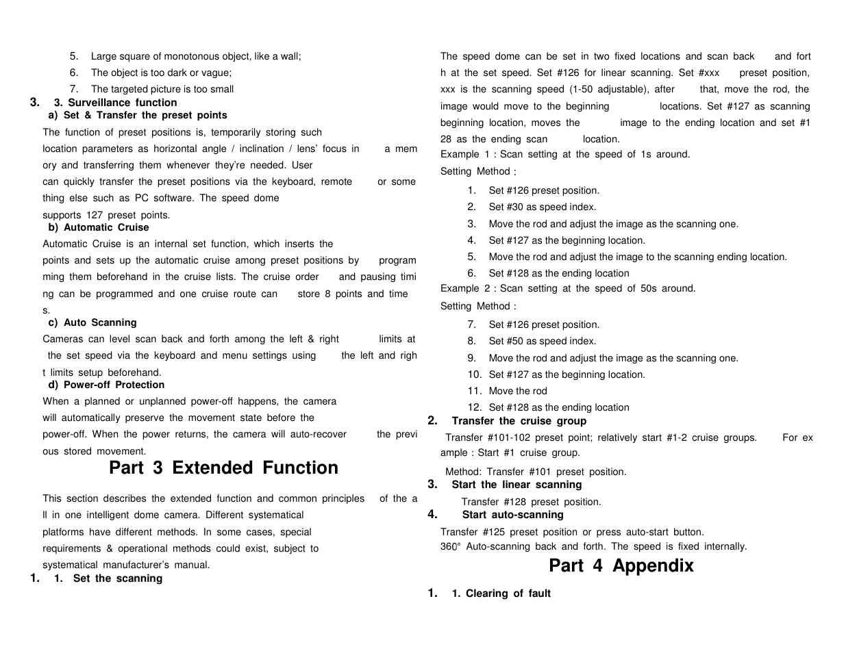 Part 3 extended function, Part 4 appendix | Q-See QSZ515D User Manual | Page 3 / 7