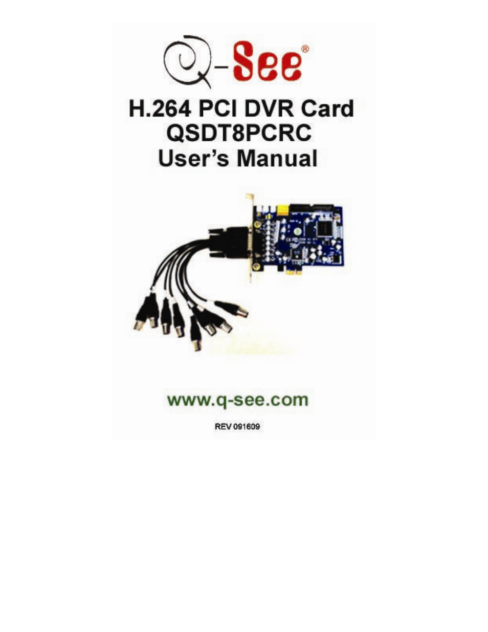 Q-See QSDT8PCRC User Manual | 104 pages