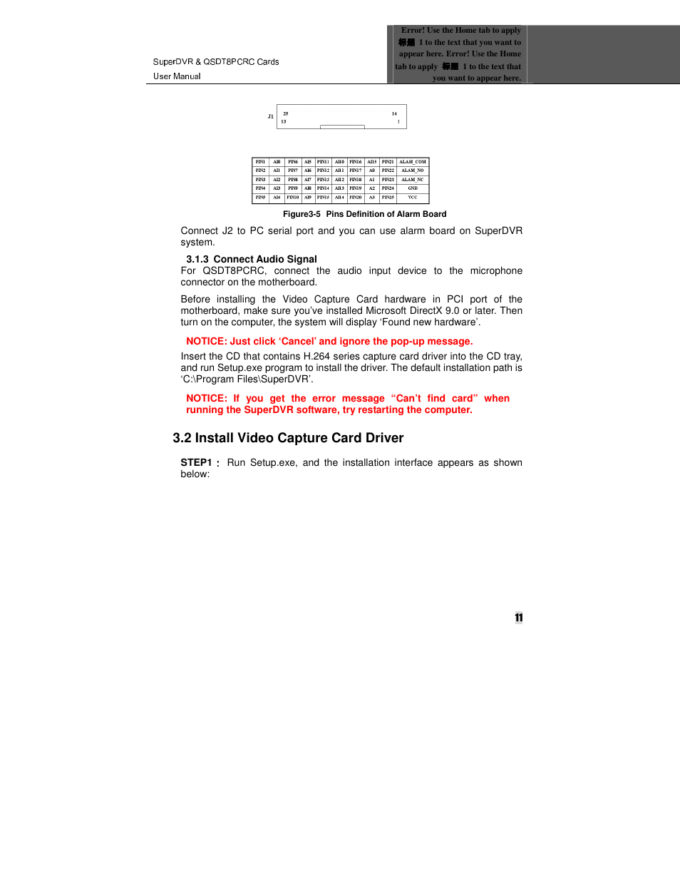 2 install video capture card driver | Q-See QSDT8PCRC User Manual | Page 11 / 104