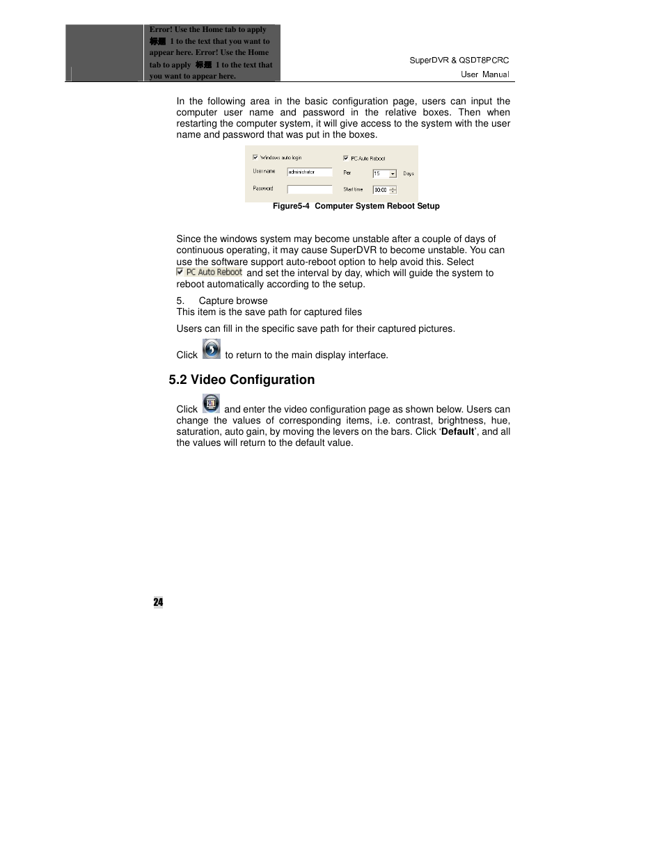 2 video configuration | Q-See QSDT8PCRC User Manual | Page 24 / 104