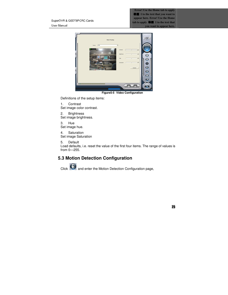 3 motion detection configuration | Q-See QSDT8PCRC User Manual | Page 25 / 104