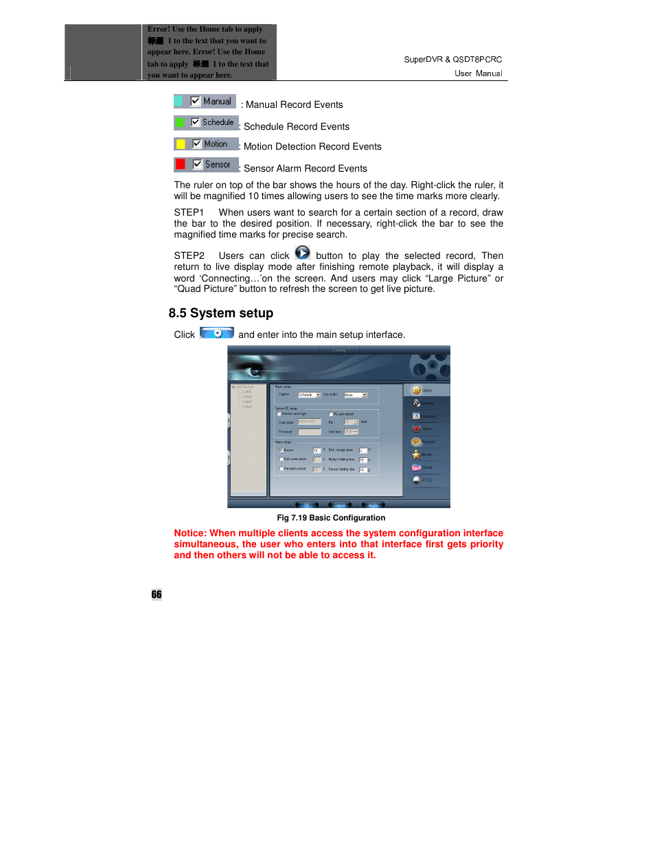 5 system setup | Q-See QSDT8PCRC User Manual | Page 66 / 104