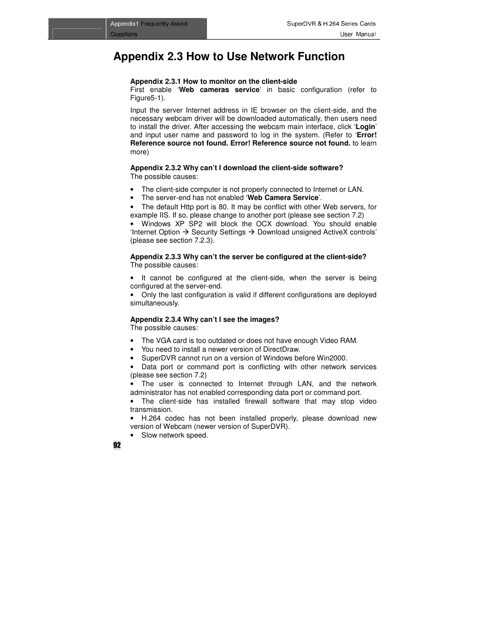 Appendix 2.3 how to use network function | Q-See QSDT8PCRC User Manual | Page 92 / 104