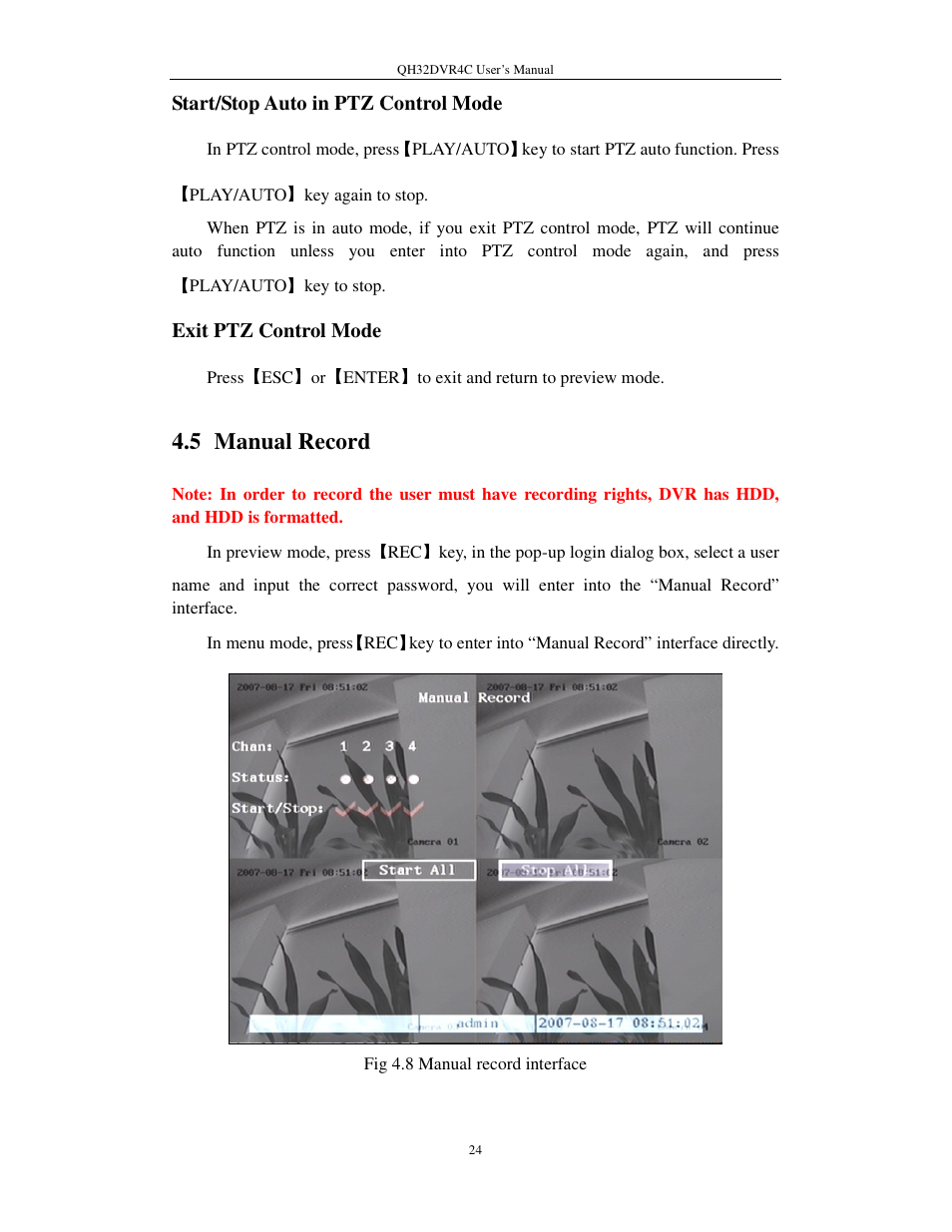 5 manual record | Q-See QSC26404 QH32DVR4C User Manual | Page 24 / 90