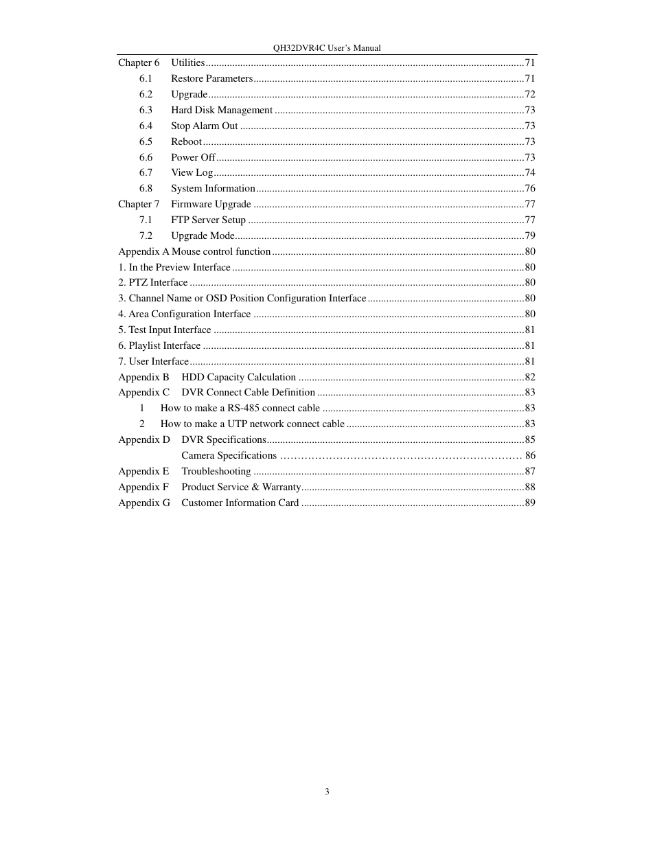 Q-See QSC26404 QH32DVR4C User Manual | Page 3 / 90