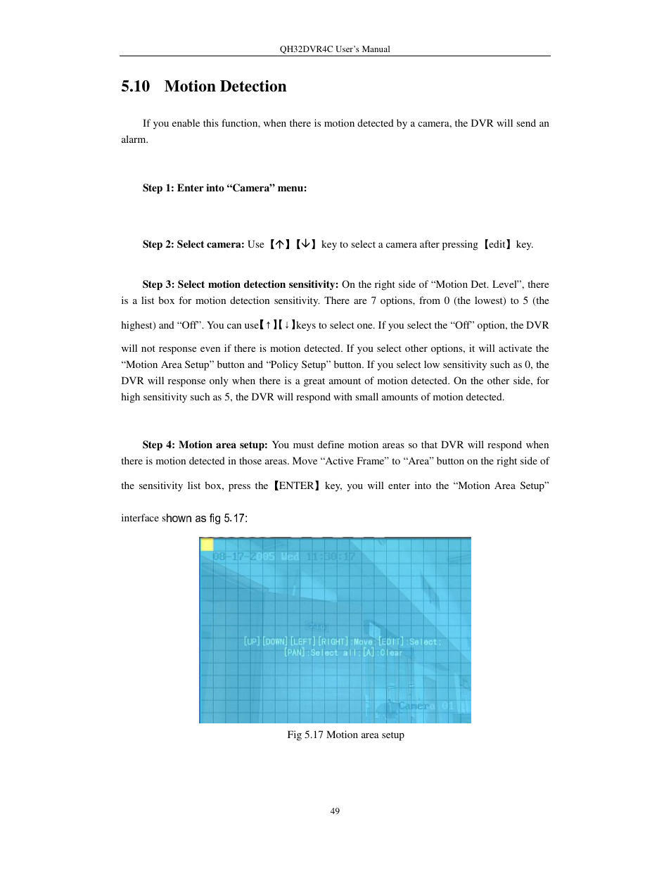 10 motion detection | Q-See QSC26404 QH32DVR4C User Manual | Page 49 / 90