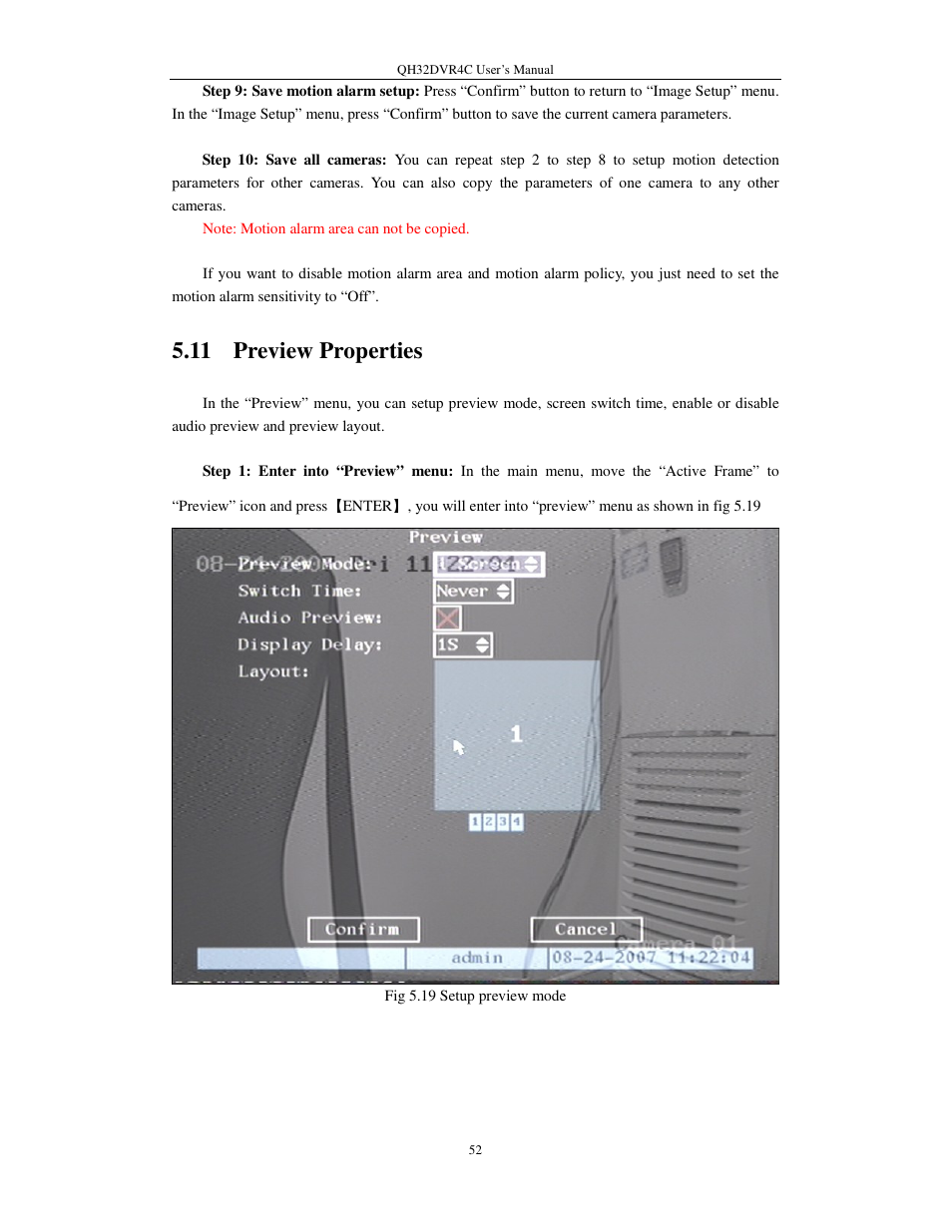 11 preview properties | Q-See QSC26404 QH32DVR4C User Manual | Page 52 / 90