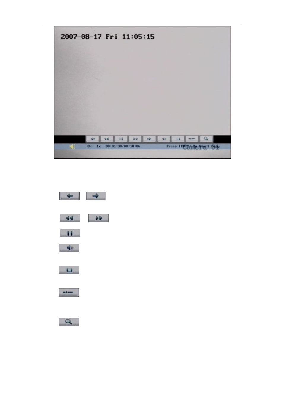 Control bar functions | Q-See QSD42908 User Manual | Page 29 / 100