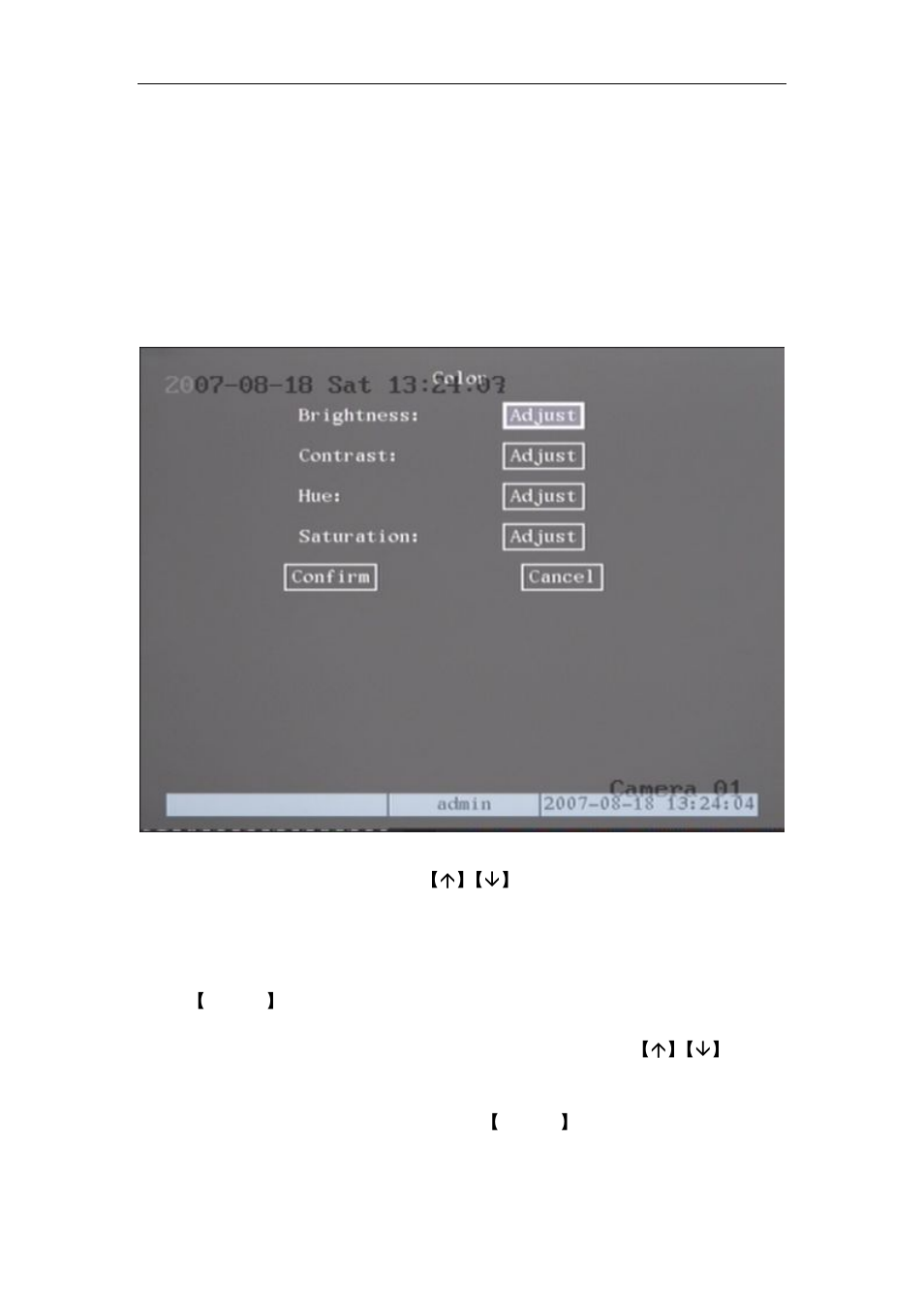 6video parameters setup, Video parameters setup, 6 video parameters setup | Q-See QSD42908 User Manual | Page 43 / 100