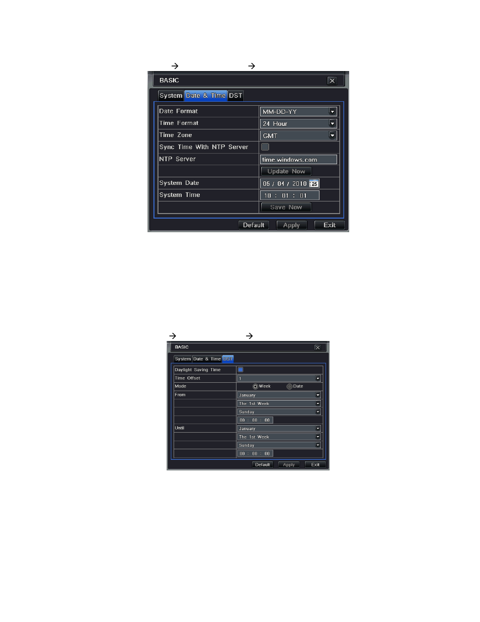 2 time & date, 3 dst | Q-See QT528 User Manual | Page 18 / 98