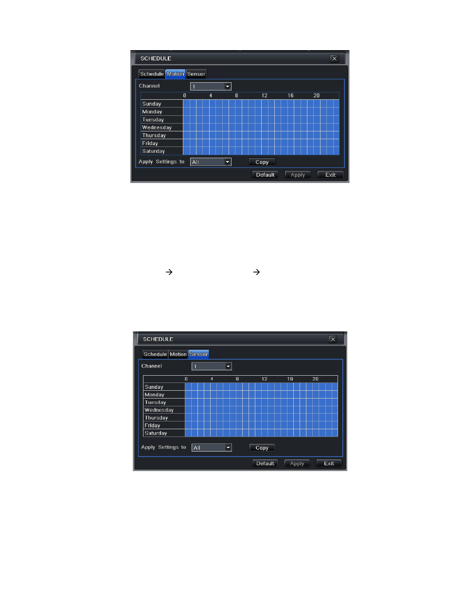 3 sensor, 5 alarm configuration | Q-See QT528 User Manual | Page 27 / 98