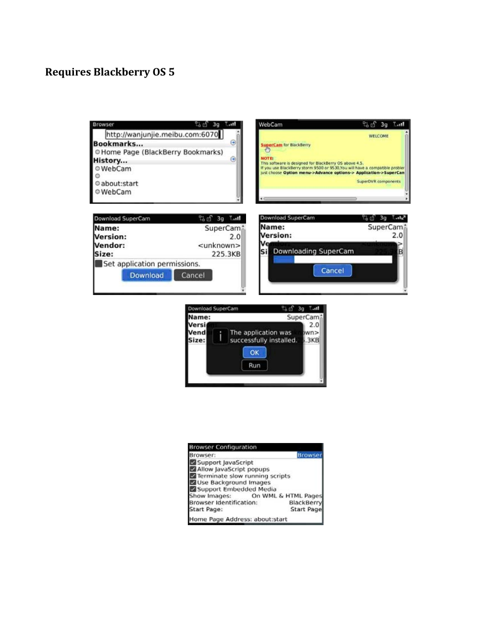 5 for blackberry mobile clients, Requires blackberry os 5, For blackberry mobile clients | Q-See QT528 User Manual | Page 86 / 98