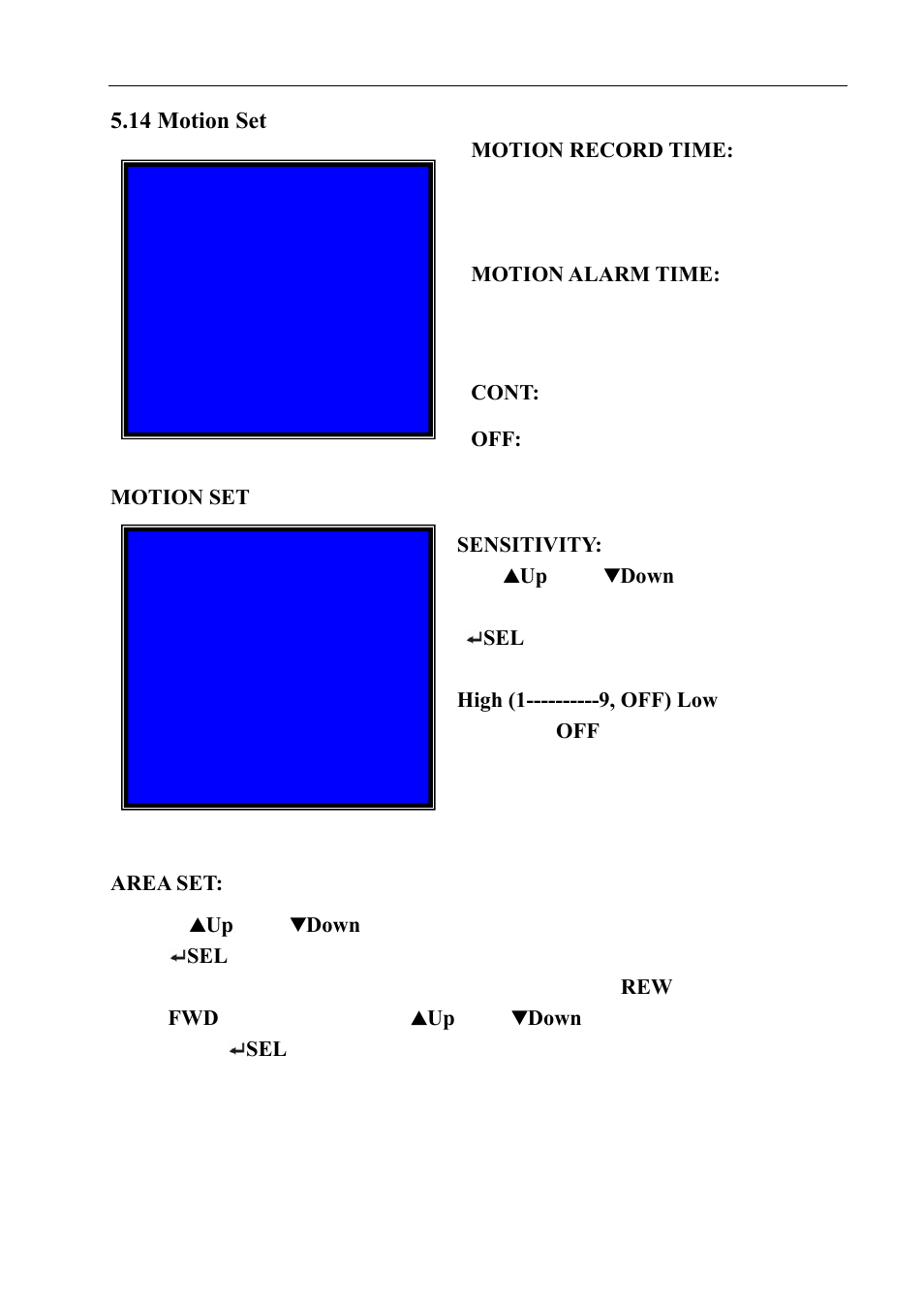 14 motion set | Q-See QSD004C4-250 User Manual | Page 14 / 23