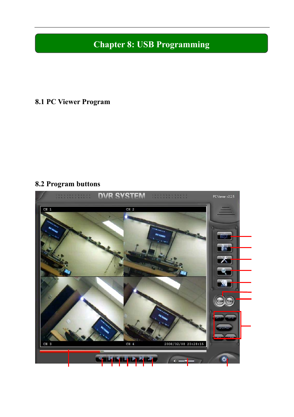 Chapter 8: usb programming | Q-See QSD004C4-250 User Manual | Page 18 / 23