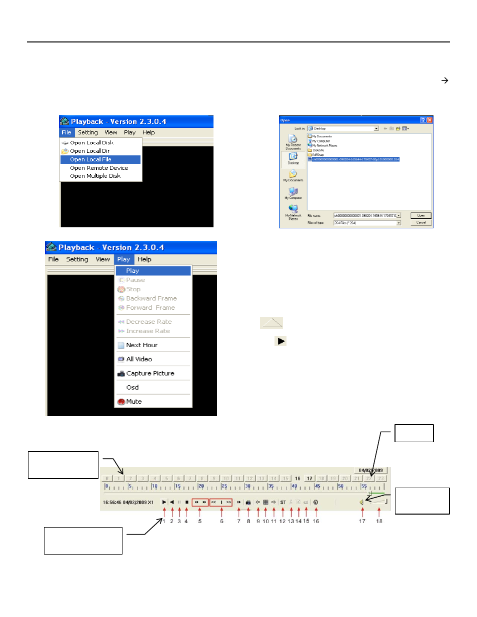 Playback software, Multi player, Qr404 user manual | Q-See QR404 User Manual | Page 21 / 46