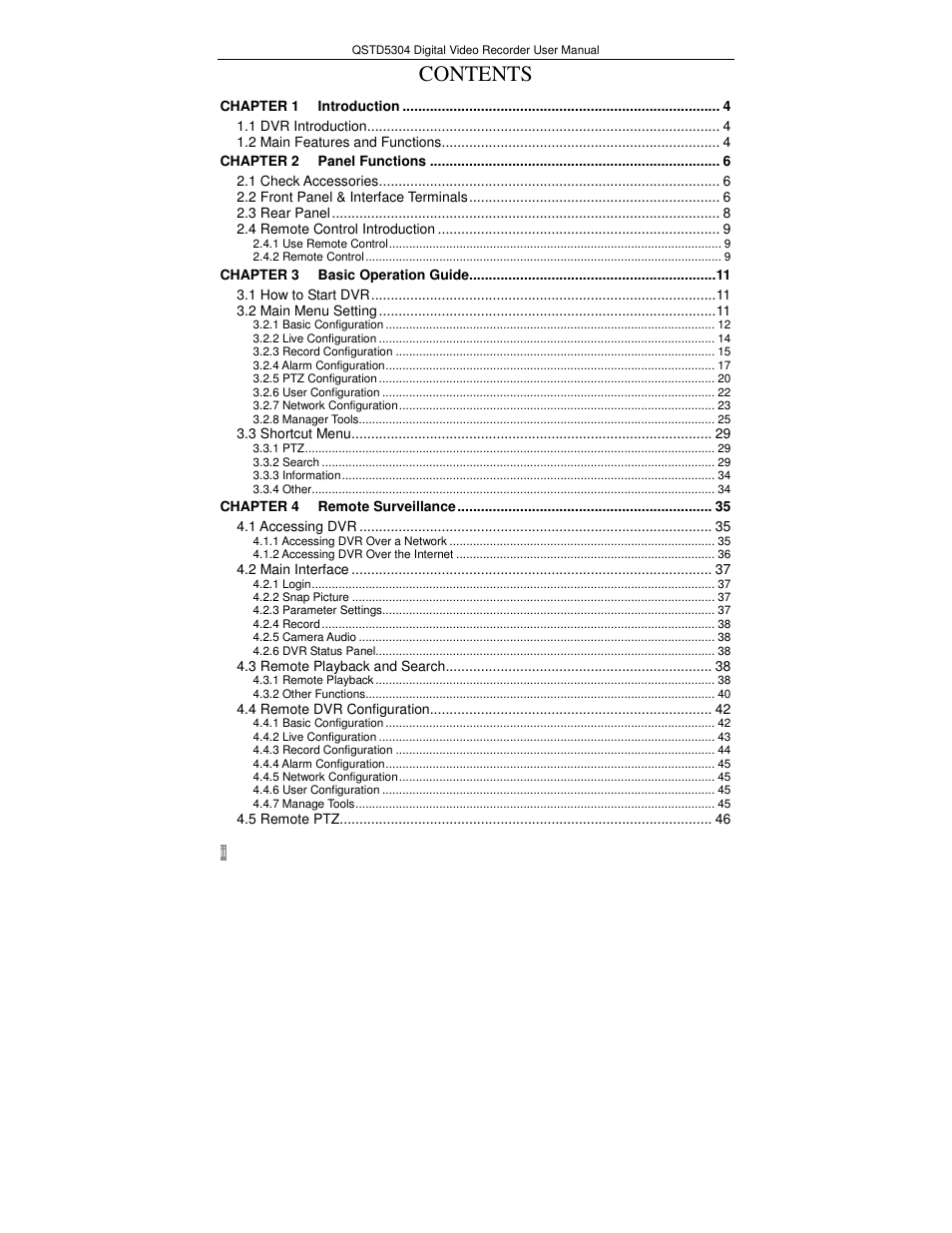 Q-See QSTD5304 User Manual | Page 2 / 61