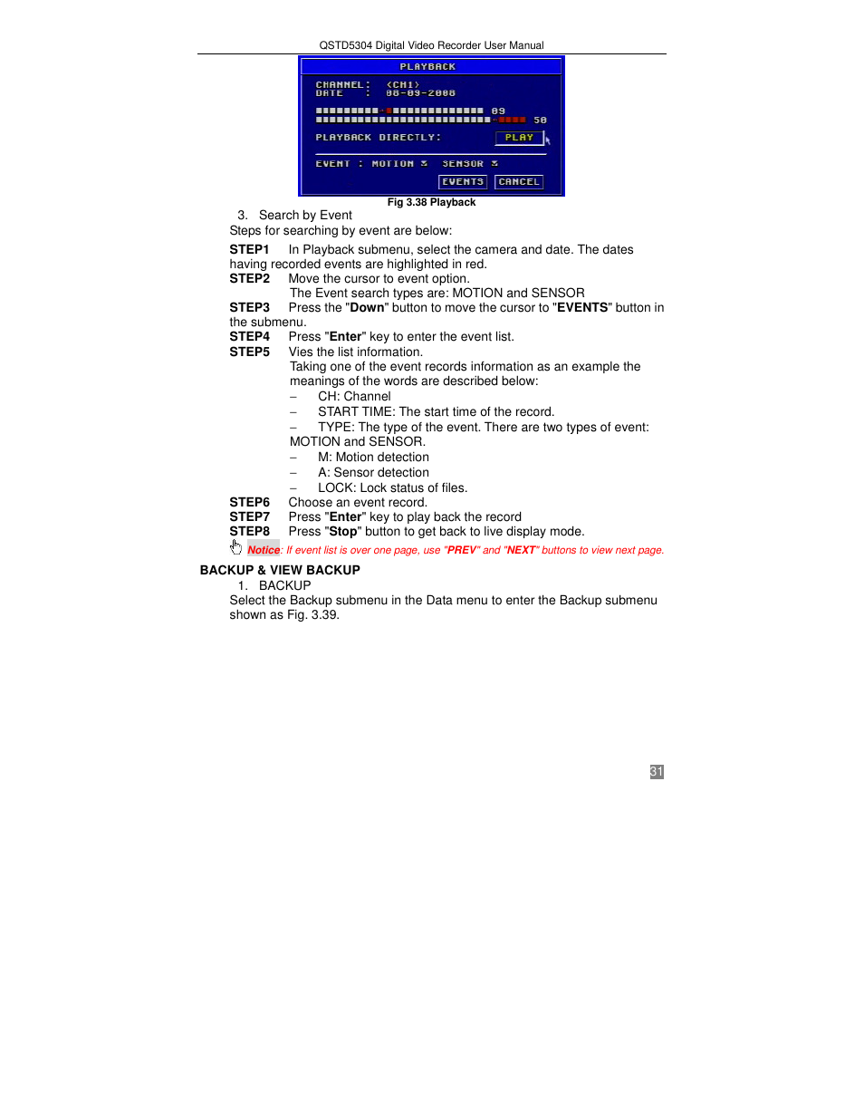 Q-See QSTD5304 User Manual | Page 31 / 61