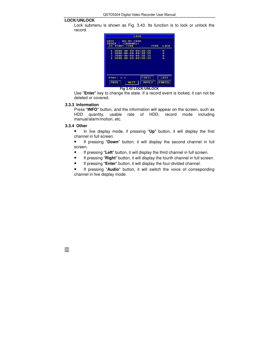 Q-See QSTD5304 User Manual | Page 34 / 61