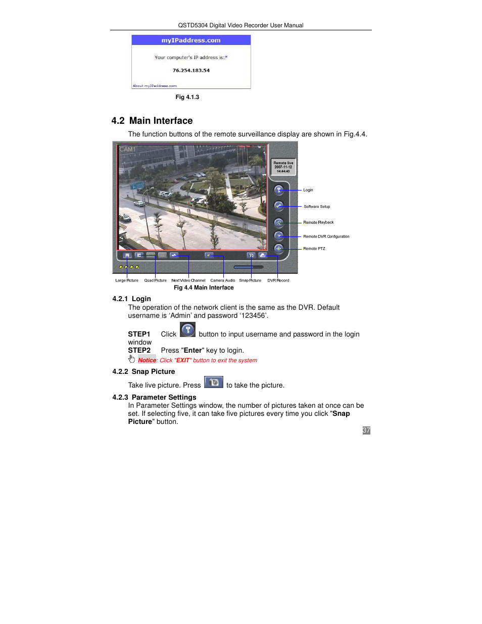 2 main interface | Q-See QSTD5304 User Manual | Page 37 / 61