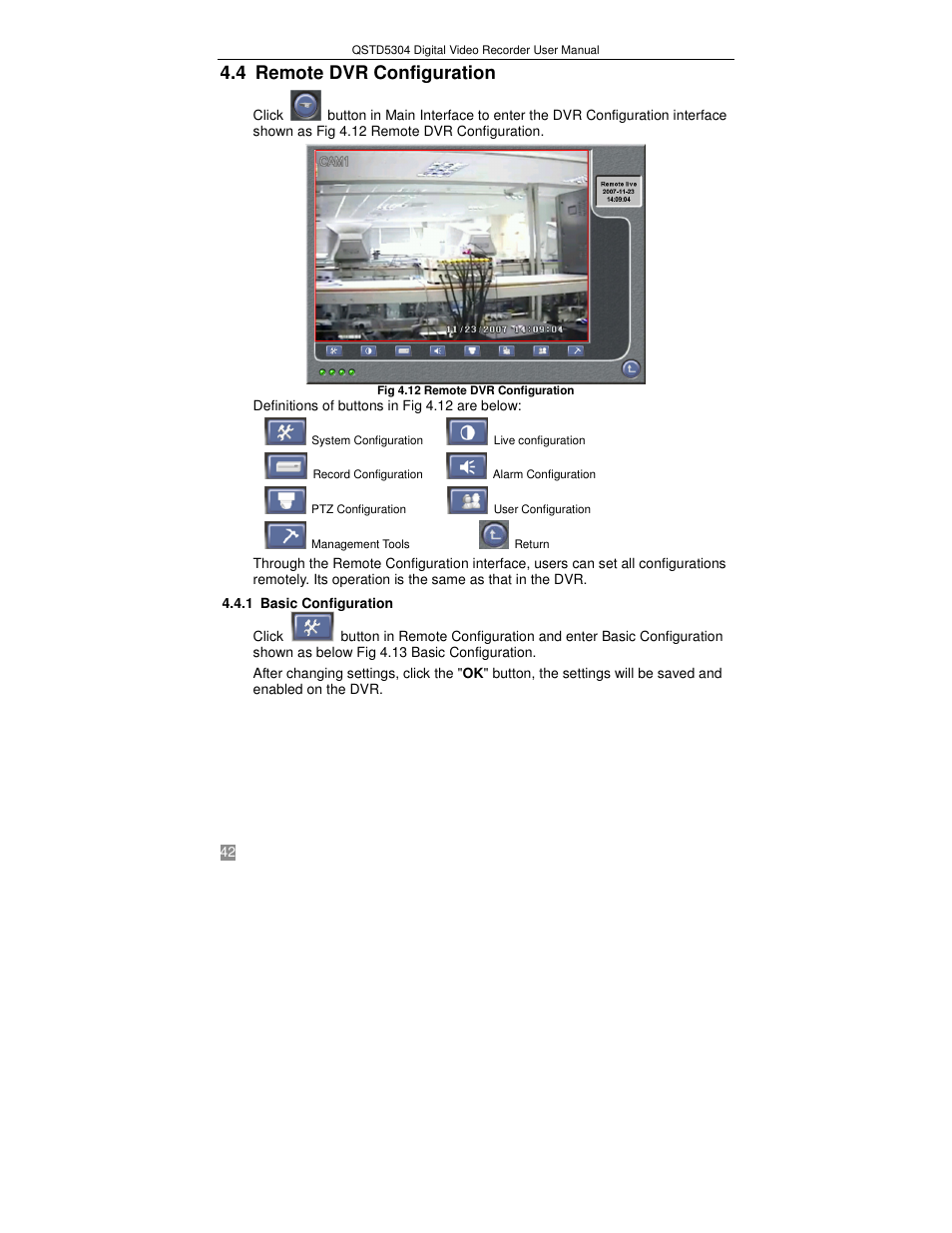 4 remote dvr configuration | Q-See QSTD5304 User Manual | Page 42 / 61