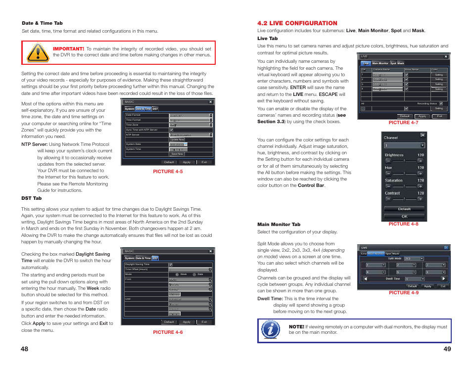 2 live configuration | Q-See QSEE H264 User Manual | Page 25 / 49