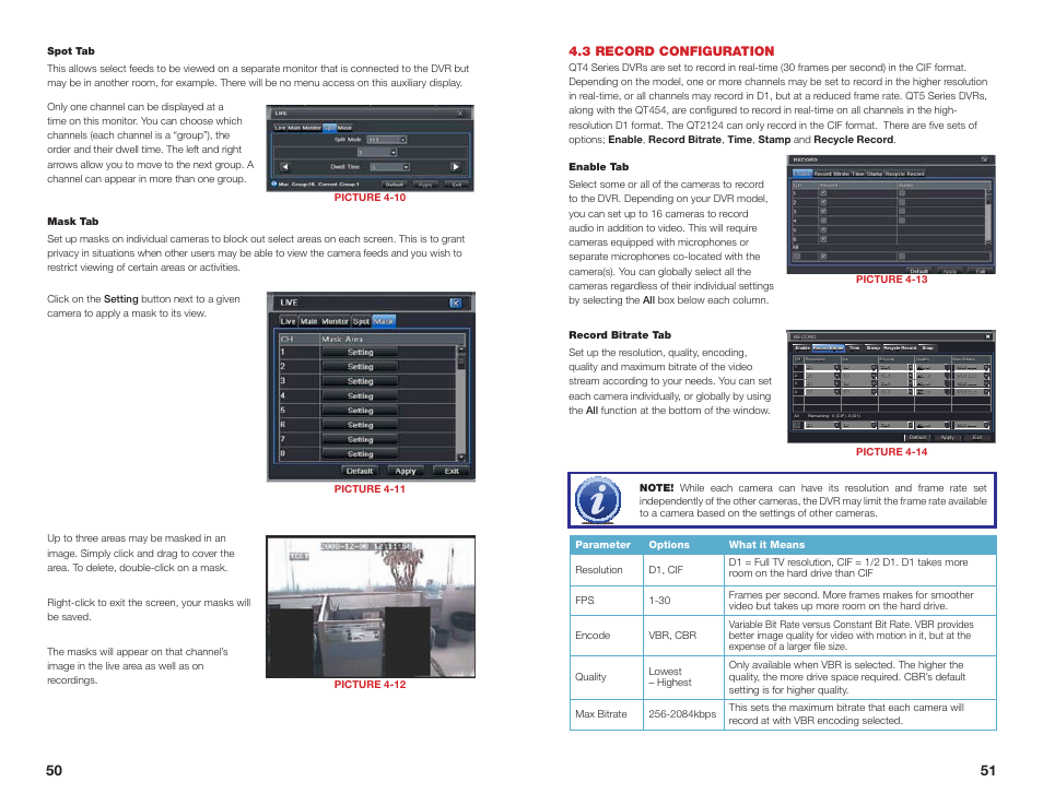 3 record configuration | Q-See QSEE H264 User Manual | Page 26 / 49