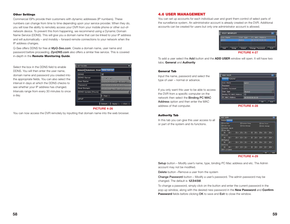 6 user management | Q-See QSEE H264 User Manual | Page 30 / 49