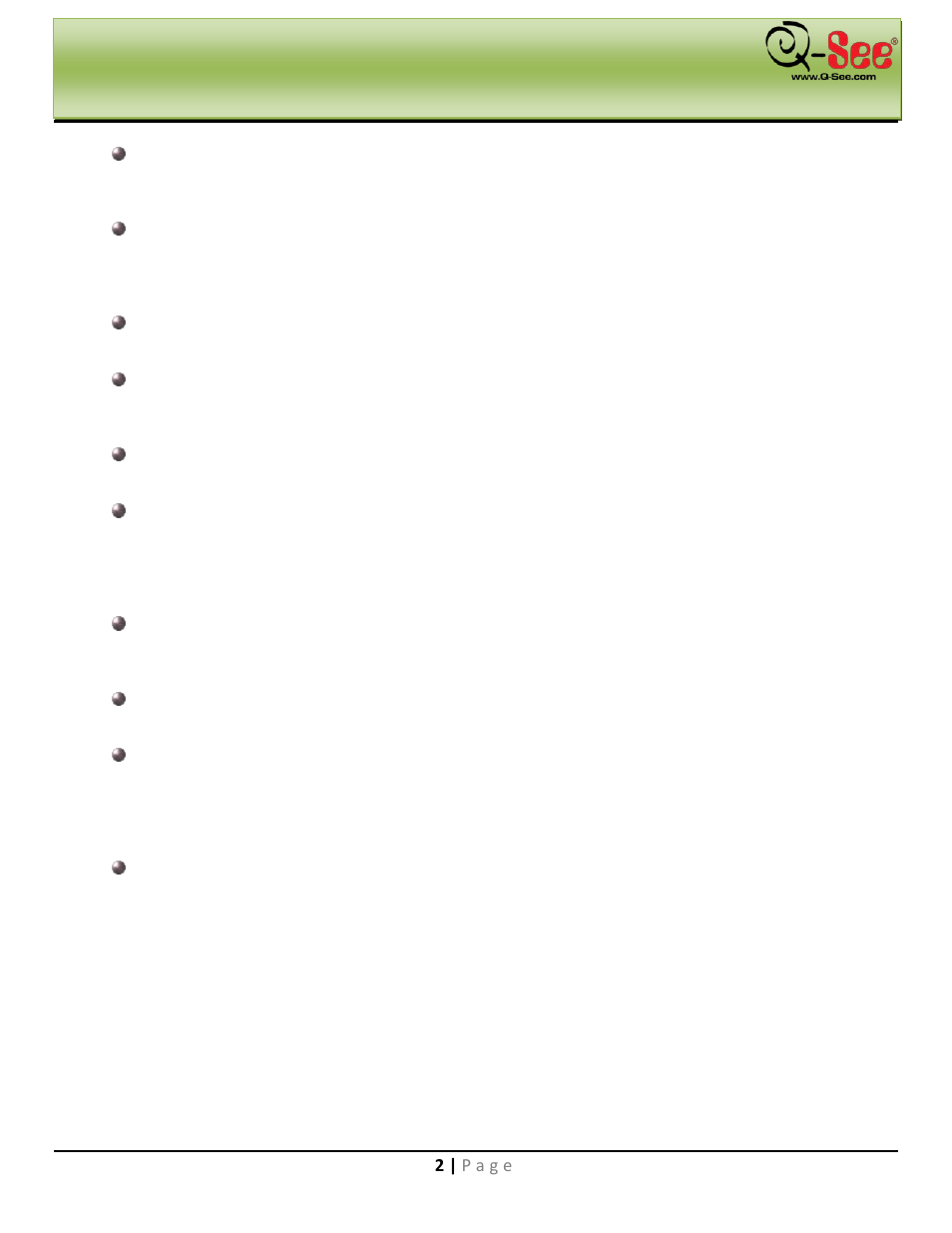 Features & specifications | Q-See QC40198 User Manual | Page 11 / 141