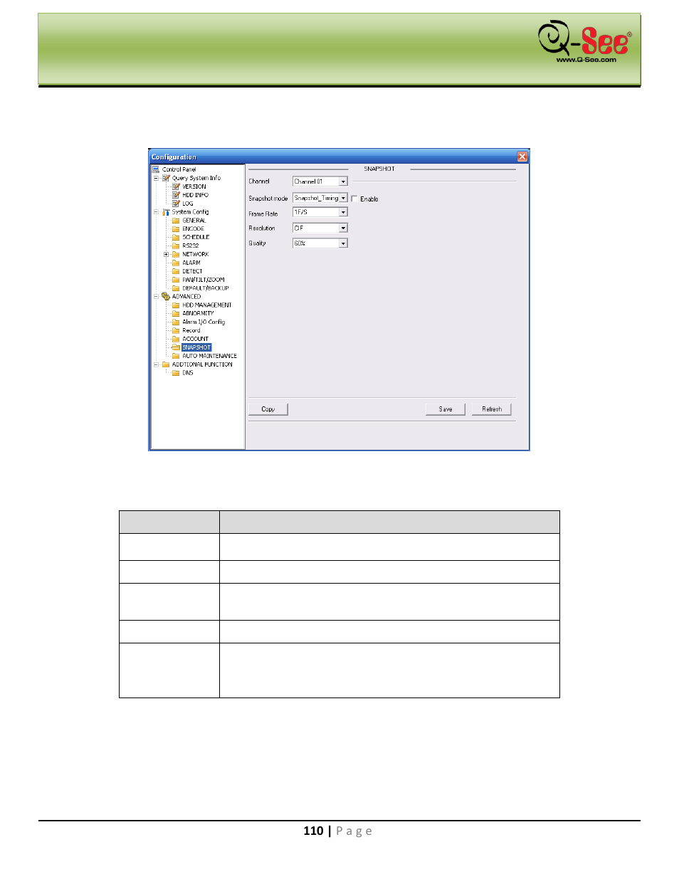 Snapshot, Web operation | Q-See QC40198 User Manual | Page 119 / 141
